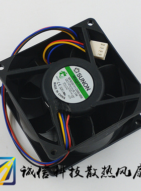 SUNON MF80381V1-D000-M99 12V 6.1W 8CM 8038 4线服务器机箱风扇