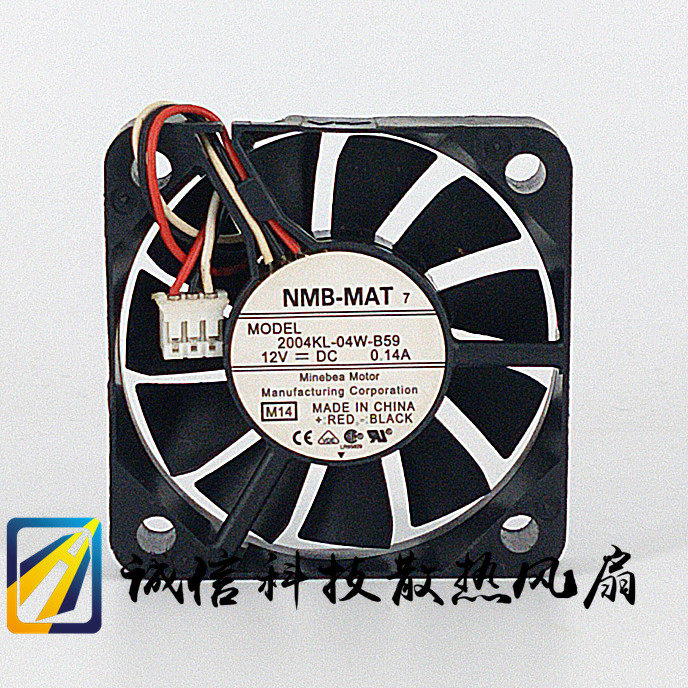 NMB 2004KL-04W-B59/B50 12V 0.14A 5010 5厘米 双滚珠散热风扇