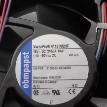 19HAU 4118N DC48V 210mA 散热风扇 全新ebmpapst 10W 12038