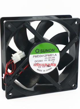 全新SUNON建准风扇 PMD2412PMB1-A(2).R.GN三线12038 24V散热风机