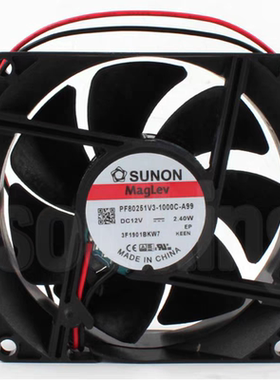 建准SUNON PF80251V3-1000C-A99/F99 8025 12V 2.4W静音机箱风扇