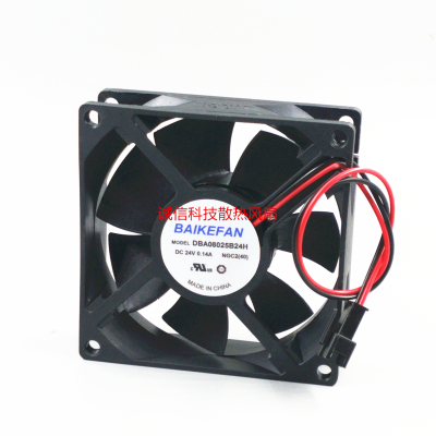 全新正品BAIKE DBA08025B24H DC24V 0.14A 8CM 变频器散热风扇