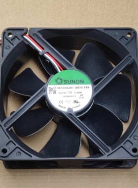 全新SUNON建准EEC0382B1-D070-FB9 12038 24V 9.2W散热风扇12cm
