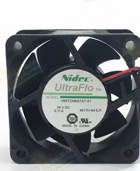nidec原装日本NIDEC U60T24MS7A7-51 6025 6CM 24V 0.11A变频风扇