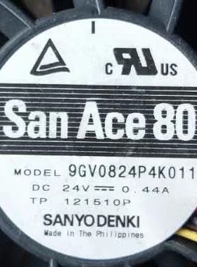 San Ace 80 9GV0824P4K031 24V 0.44A 8025 变频器 散热风扇8CM
