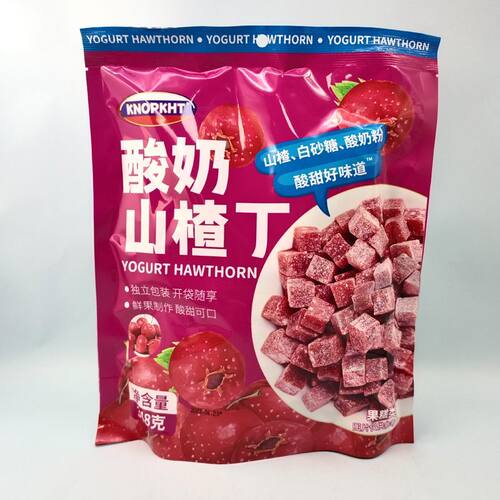 KNOPKHT熊三岁酸奶山楂丁348g袋装独立小包网红办公休闲零食小吃