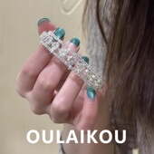 爆闪满钻精致镂空手镯气质名媛轻奢高级感手环小众中古百搭手饰女