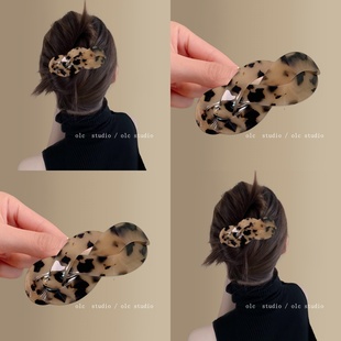 秋冬本命玳瑁~韩国简约发夹侧边浏海夹半扎夹子後脑勺2026新款