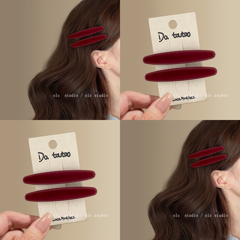 丝绒缪斯~高级质感植绒金属发夹