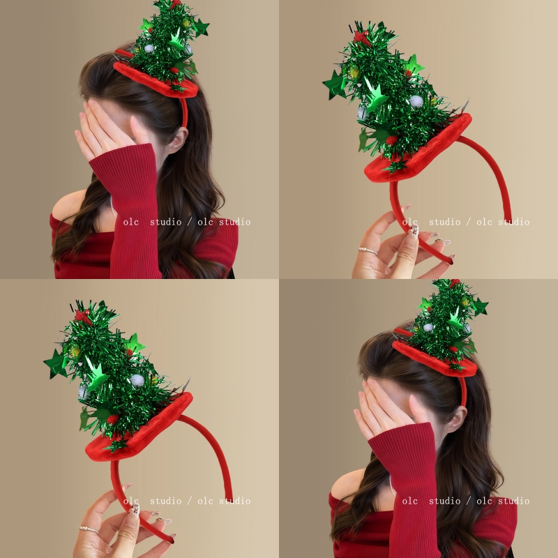 圣诞派对！头饰可爱圣诞树发箍