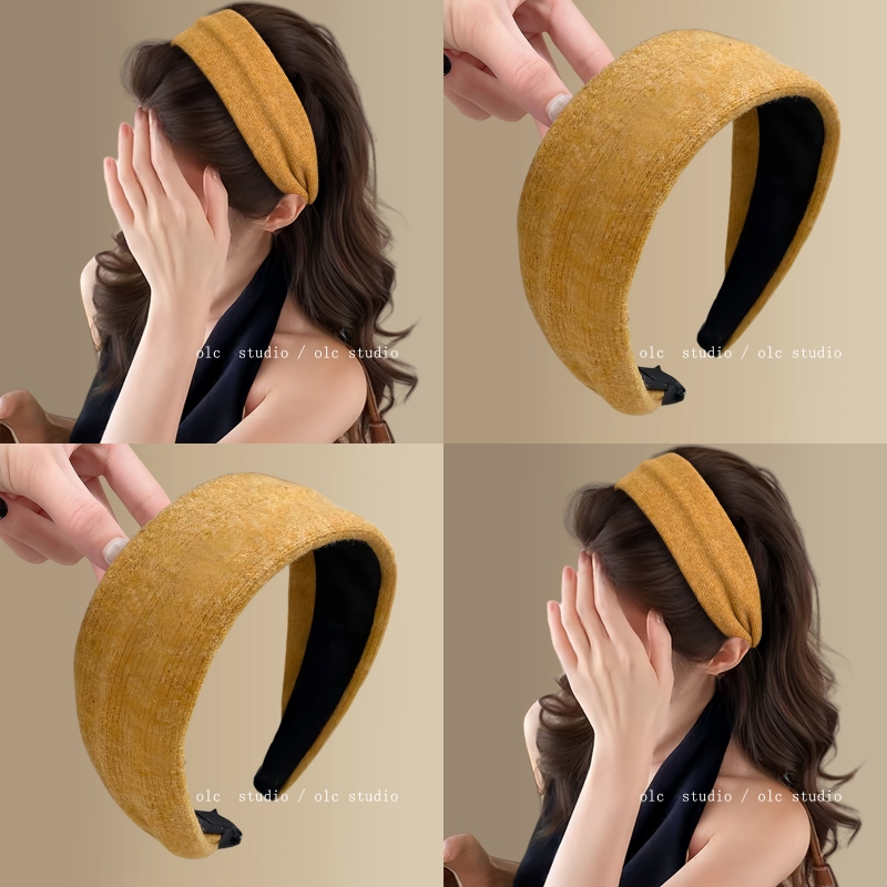 软糯姜糖~韩国简约针织宽边发箍