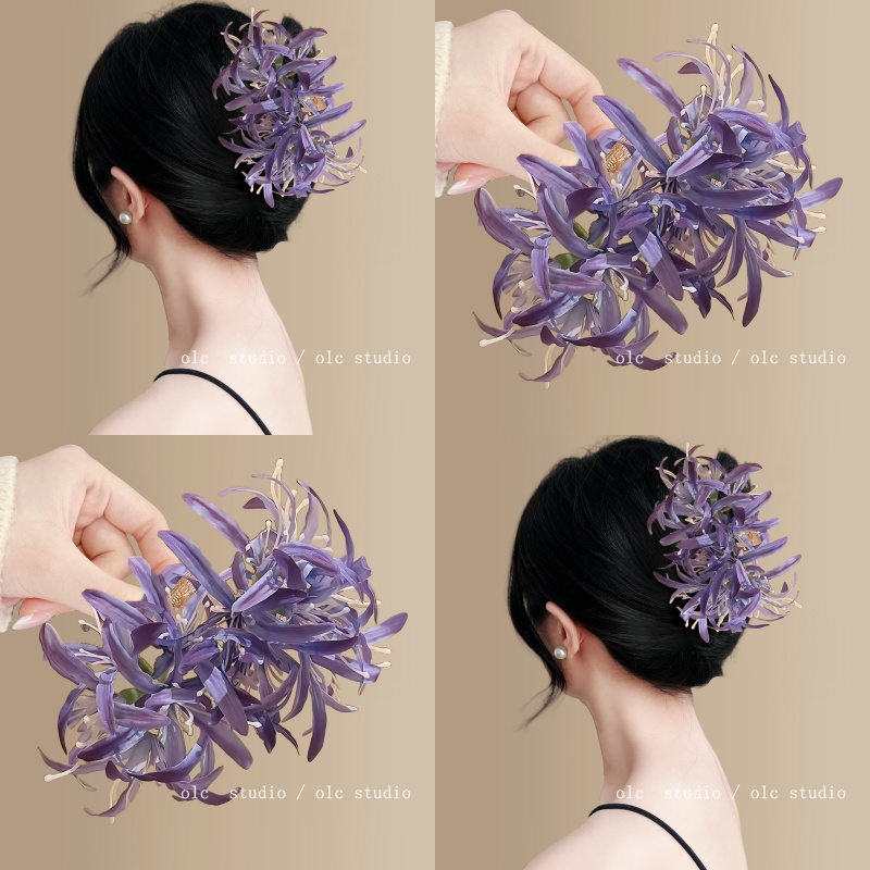 浅浅蔷薇紫！超仙彼岸花朵抓夹！