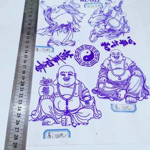 弥勒佛佛像烙画雕刻葫芦形转印纸葫芦形贴纸全店转印纸拍二发三