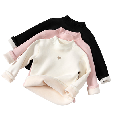 半高领儿童装长袖女童针织打底衫