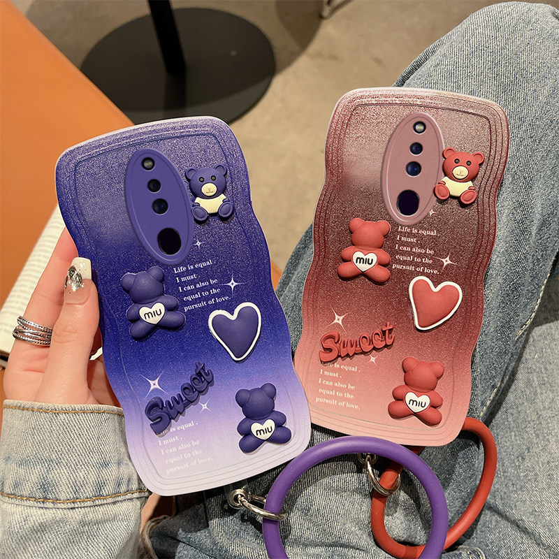 适用oppof11pro印度版手机壳渐变0pp0f11pro创意款欧珀f11pr0手环女