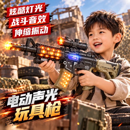 【闪电发货】电动玩具声光枪
