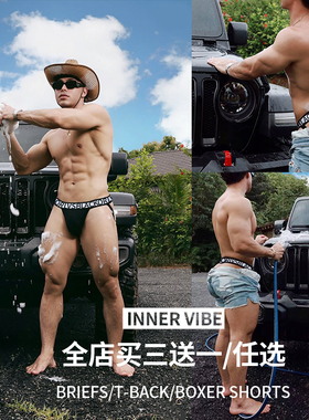 纯棉男士内裤低腰透气双丁字裤性感情趣时尚纯色纯欲运动舒适提臀