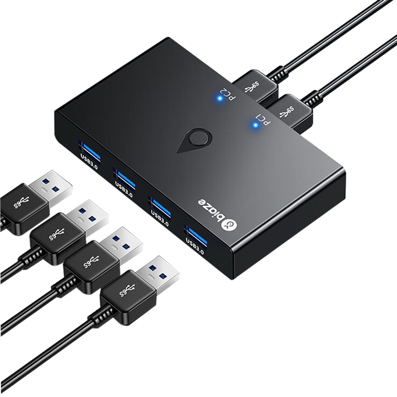 毕亚兹usb3.0共享切换器二进四出