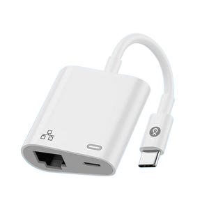 毕亚兹适用苹果17手机网线转换器iphone直连rj45千兆网络转接口typec笔记本电脑ipad网卡以太网连接器一分二