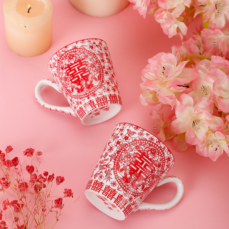 结婚敬茶杯茶具套装 红色婚礼中式家用新婚剪纸婚庆家居用品陪嫁|ruв категории фестиваль товаров/подарок, Другие фестивали товаров - от Buy2taobao.com для оказания профессиональной услуги покупки агента Taobao