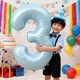 3岁小男孩生日数字气球场景布置装 饰儿童派对仪式 感道具家庭party