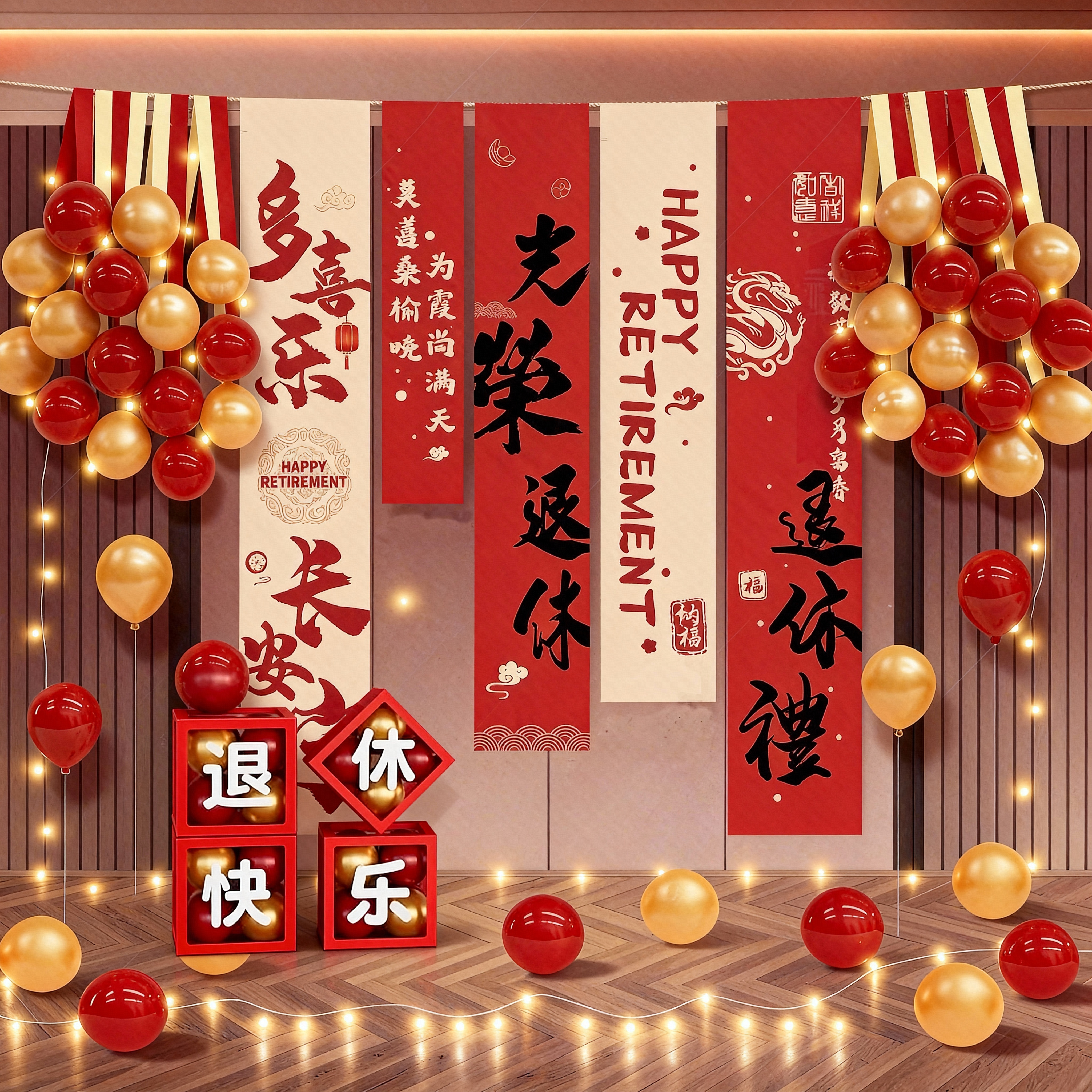 医生教师光荣退休仪式感条幅挂布装饰品氛围气球背景套餐场景布置,节庆用品/礼品,节日装扮用品,淘宝优惠券,粉丝福利购,淘宝优惠卷