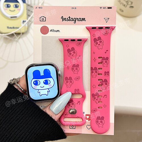 拓麻歌子美吉酱适用iwatchs11/10苹果手表表带s7硅胶9Applewatch8