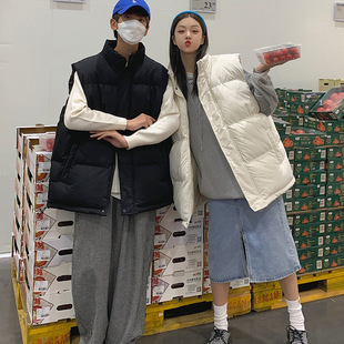 情侣棉马甲男冬季2024新款青少年男款女外穿羽绒外套男士秋冬棉服