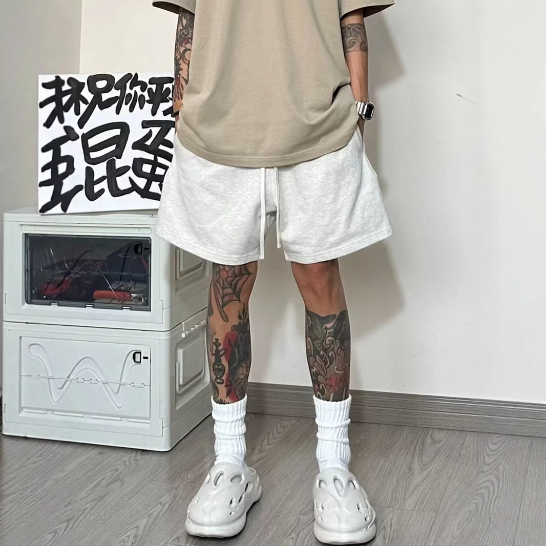 2025夏季美式纯色休闲百搭短裤男款ins潮牌宽松抽绳篮球运动裤子,男装,短裤,淘宝优惠券,粉丝福利购,淘宝优惠卷