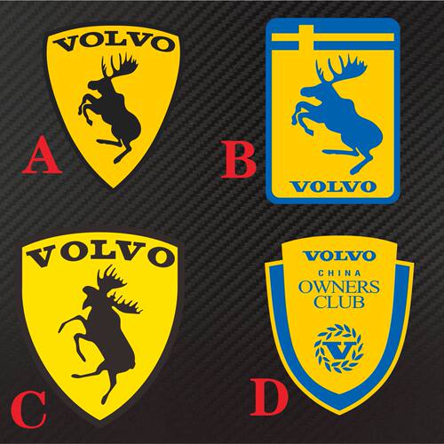 反光汽车个性贴纸 沃尔沃标志 麋鹿标 瑞典旗 VOLVO 反光车身贴