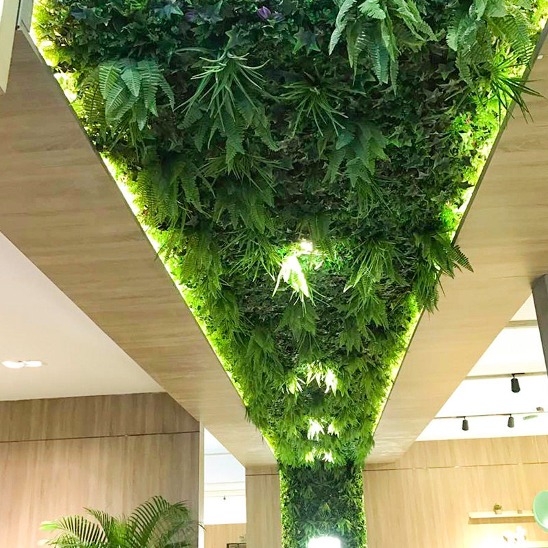 彷真绿色植物物悬吊式天花板屋顶天花板装饰花藤条线葡萄叶商铺水