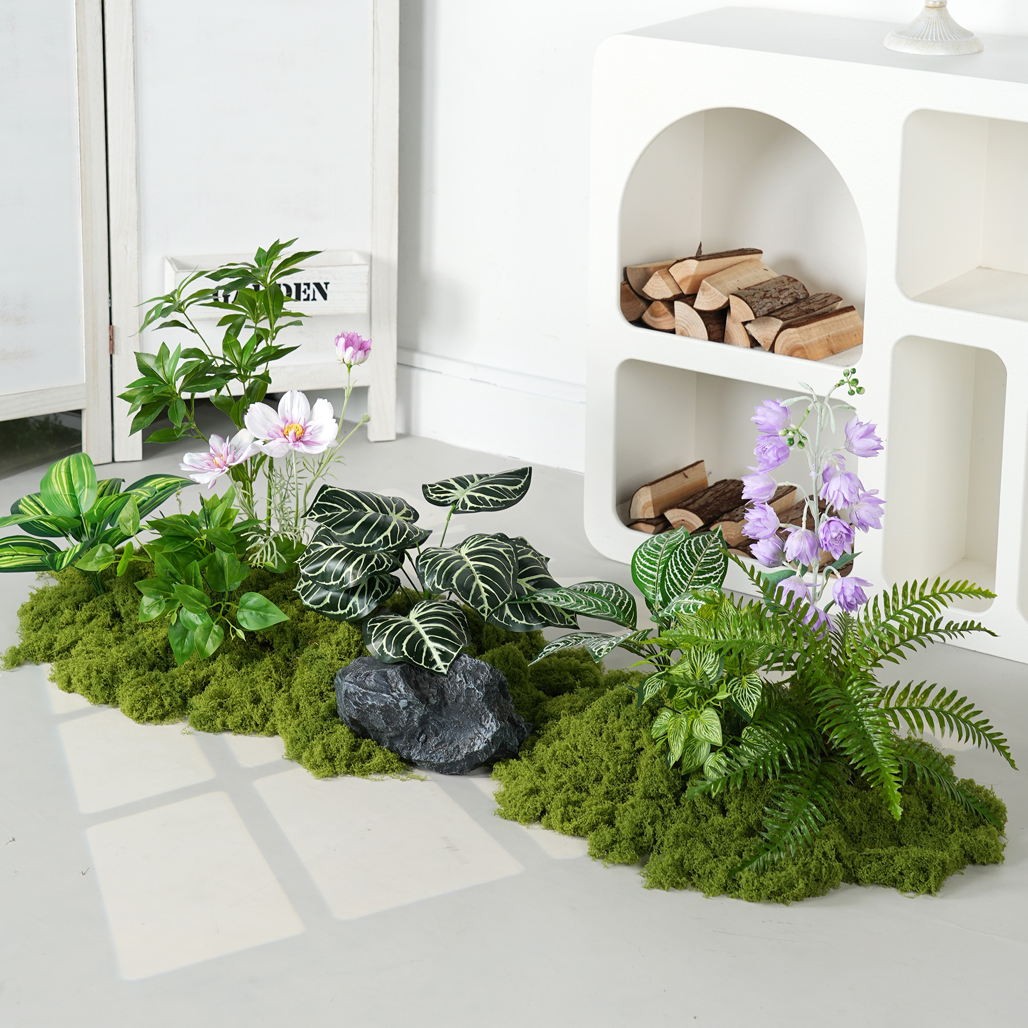 仿真花造景植物微景观绿植假花组合装饰花艺盆景角落苔藓遮丑摆设