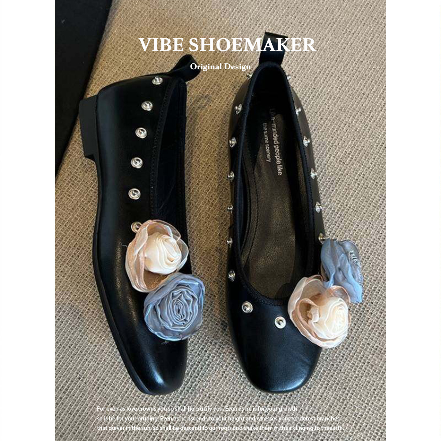 牛皮版复古新中式玛丽珍鞋钉花装饰浅口小皮鞋2026年简约平底单鞋,女鞋,玛丽珍鞋,淘宝优惠券,粉丝福利购,淘宝优惠卷