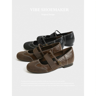 【牛皮版】5CM!真皮内增高玛丽珍鞋复古单鞋2026新款弹力带小皮鞋