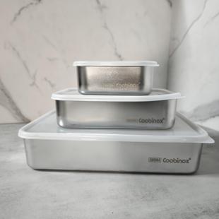 304保鲜盒带盖密封盒冷冻食材火锅配菜盒冰箱收纳分格盒水果饺子