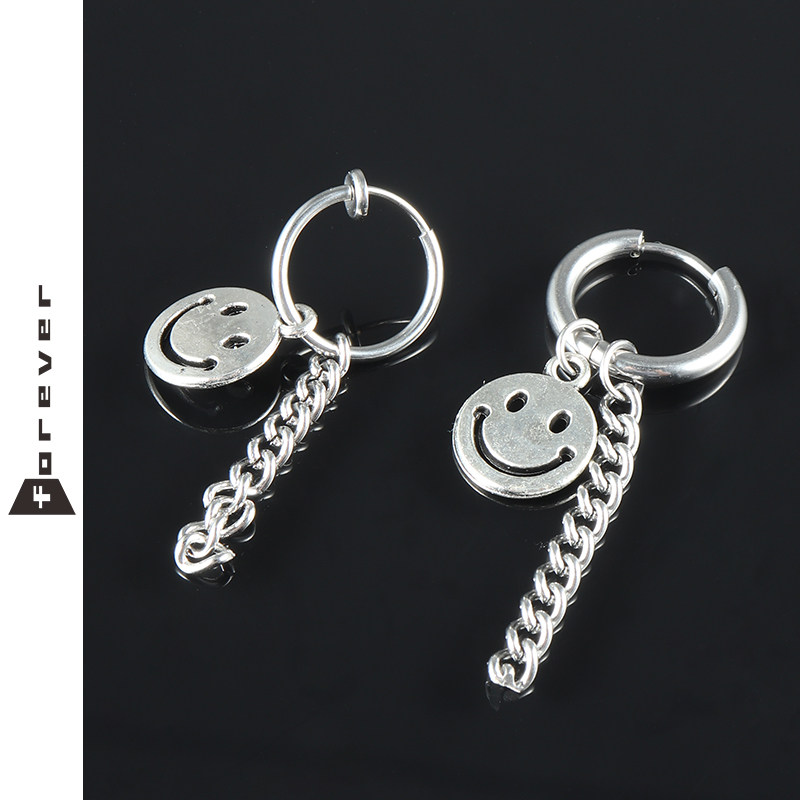 Earrings 2019 new pattern Ear Studs personality temperament Ear clip Smiling face man Backing No pierced earsin the Accessories/Fashion Jewelry, Earring , Earring  category - from Buy2taobao.com to provide professional Taobao agent buy service