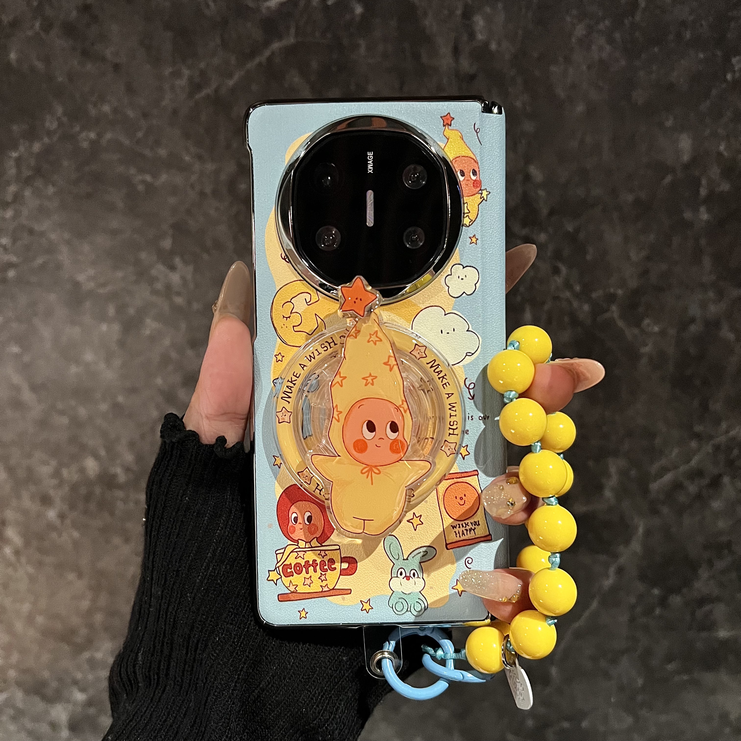 卡通星星人适用华为mateX6手机壳