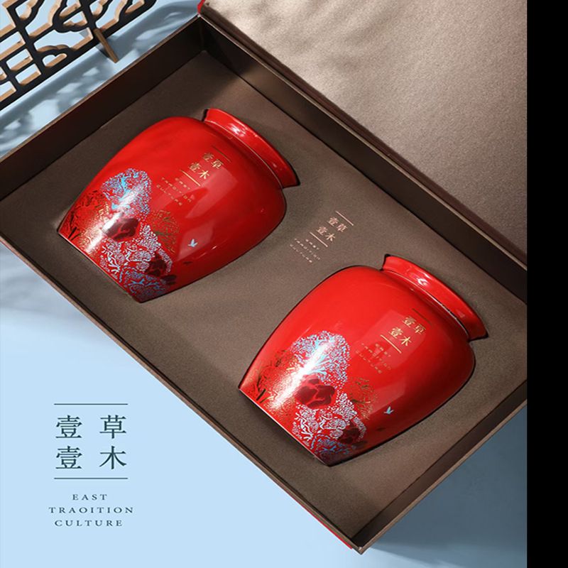 工厂年货红色食品包装茶叶礼品茶礼盒伴手礼盒密封国潮