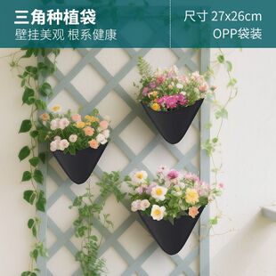 壁挂式花盆花篮可悬挂阳台户外室内挂壁盆栽种植袋批