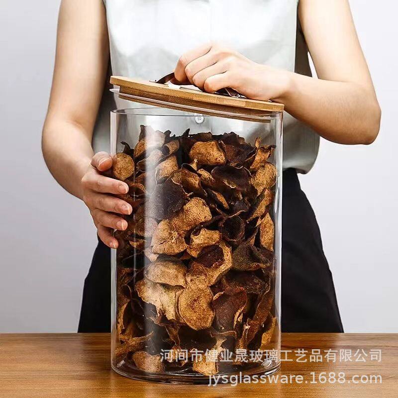 高硼硅玻璃储物罐大容量茶叶罐陈
