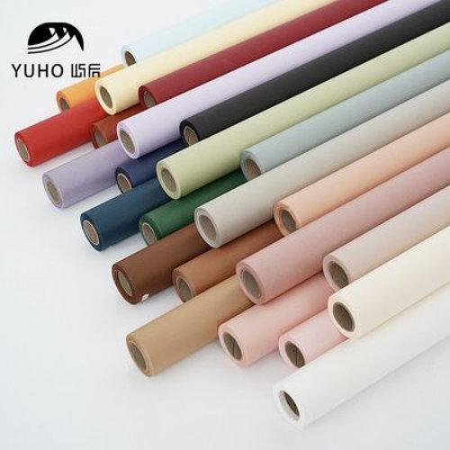 鲜花包装纸花束材料批发纯色防水