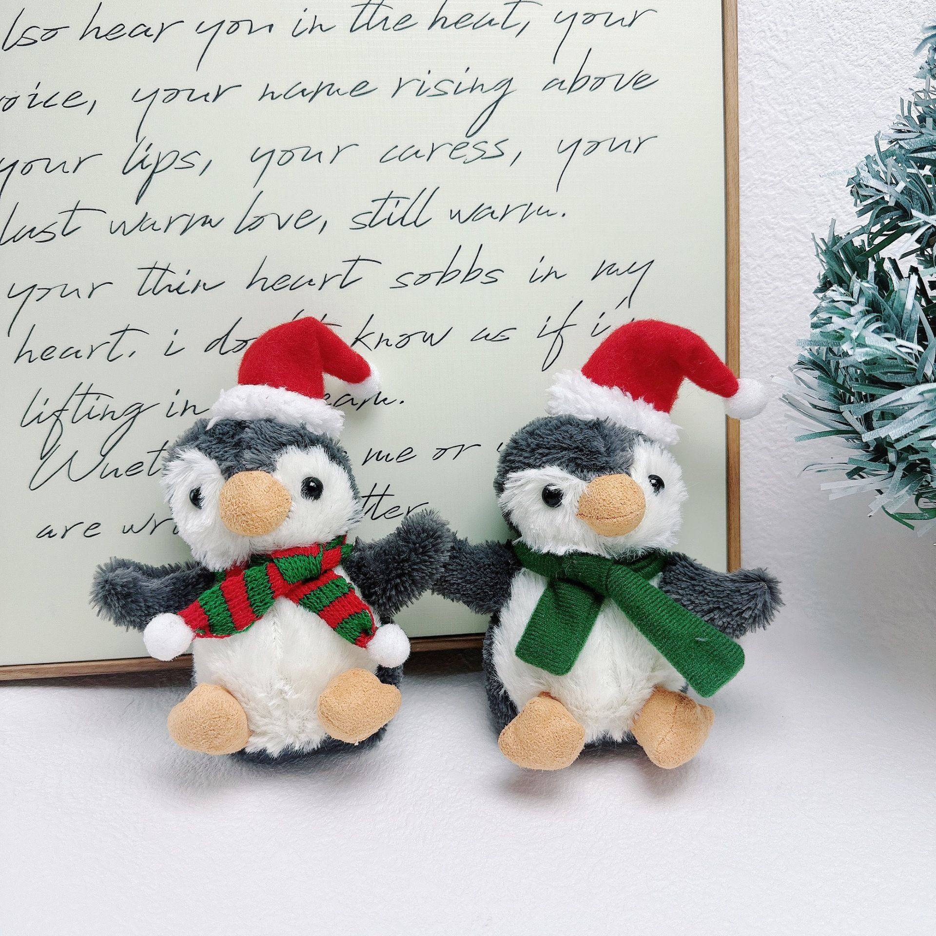 圣诞帽毛绒企鹅玩偶24