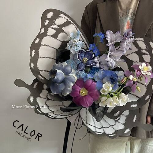 彩蝶风华纸异形蝴蝶花束包花纸花