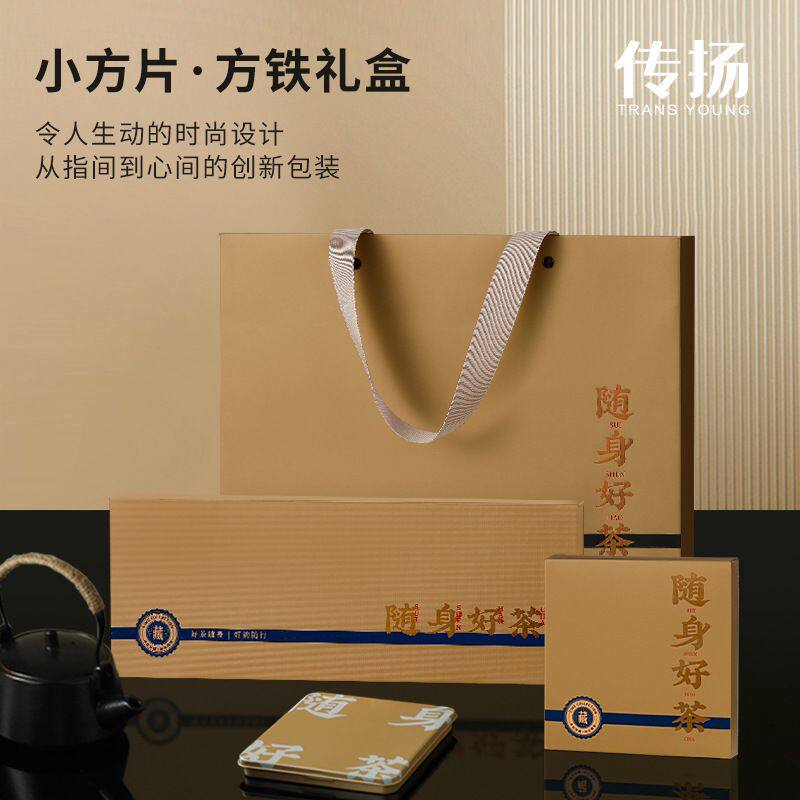 现货福鼎白茶饼干茶书型盒马口铁礼品盒普洱方片包装茶叶礼盒