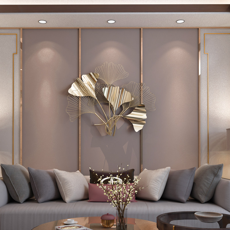 挂件装饰品创意银杏叶立体墙面玄关壁饰 壁饰 欧式铁艺轻奢金|ruв категории Домашний быт, роспись - от Buy2taobao.com для оказания профессиональной услуги покупки агента Taobao