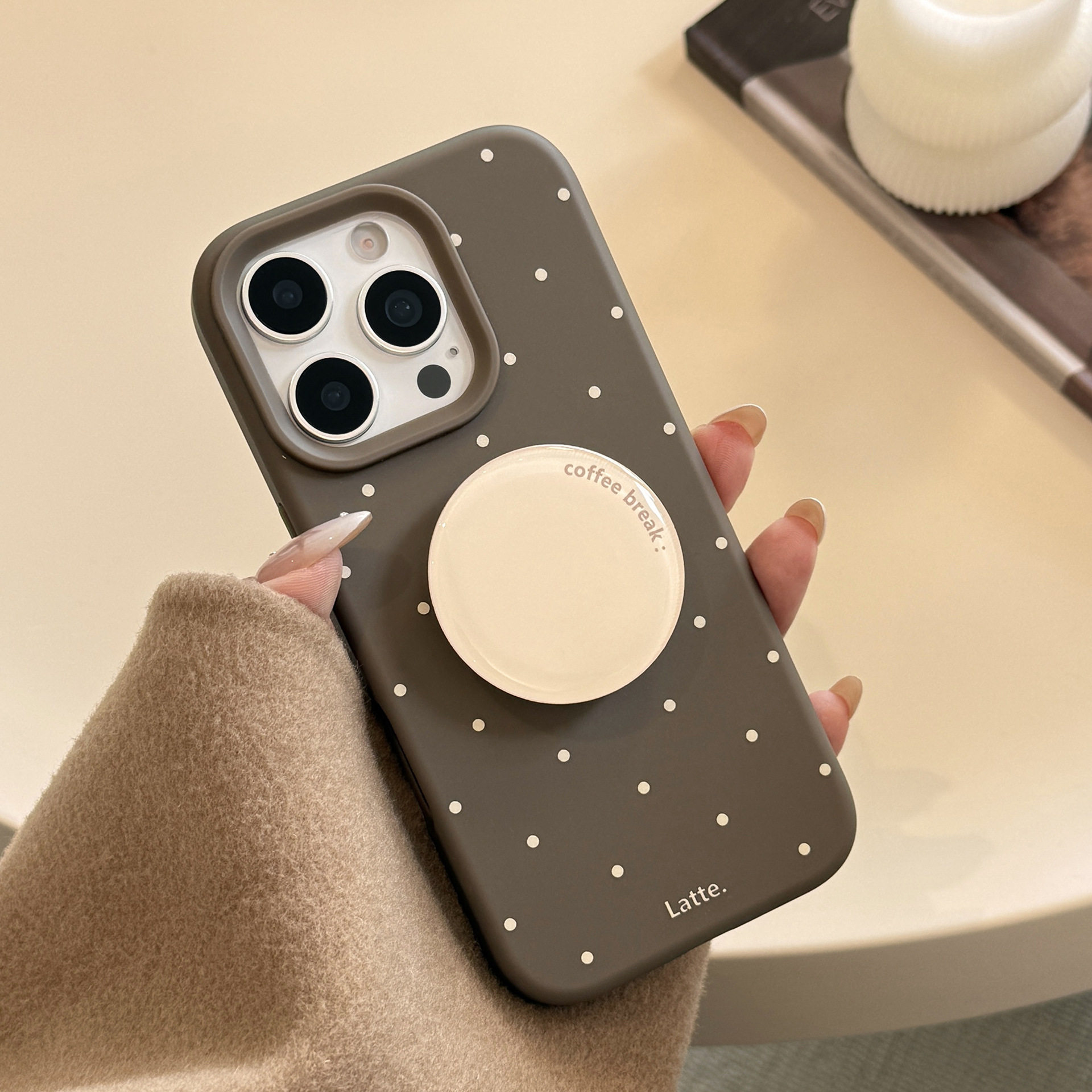 【17相机触控按键包裹】个性简约波点适用苹果16包相机键手机壳新款iPhone17promax全包防摔17pm粘贴支架软套