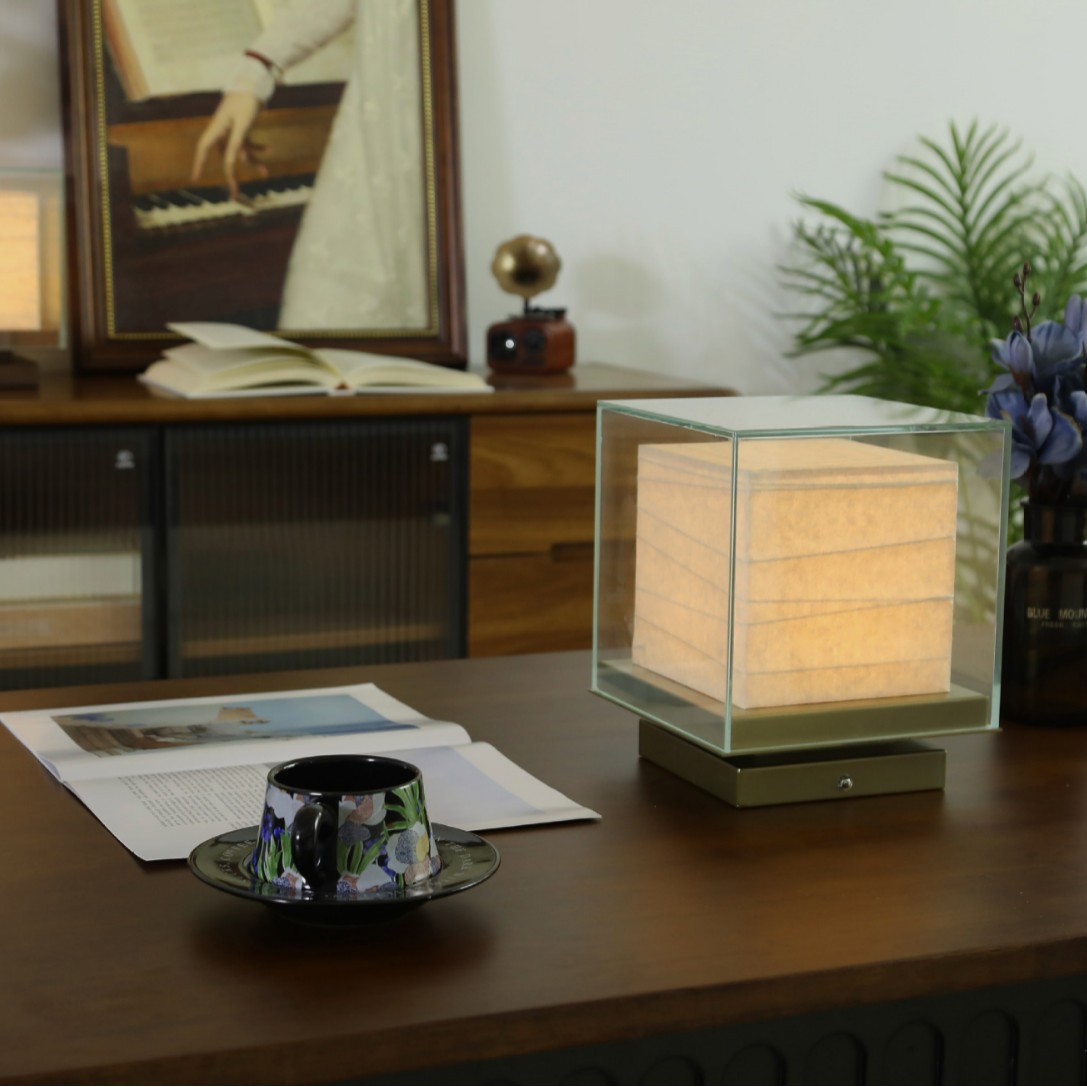 ANDAZ酒店季裕棠设计师客厅书房咖啡厅日式茶台卧室床头宣纸台灯