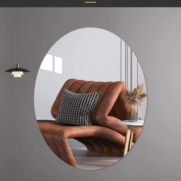 正方形软镜子贴墙自粘亚克力穿衣镜家用厕所浴室镜高清化妆小新款