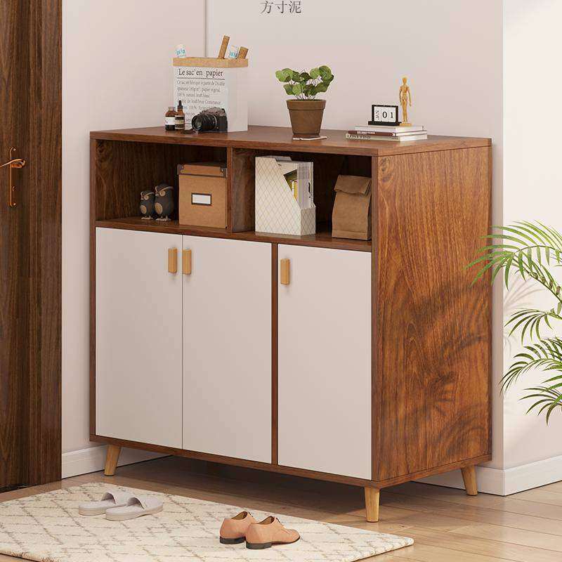鞋柜家用门口入户置物收纳玄关柜仿实木门外过道电梯口经济型鞋架