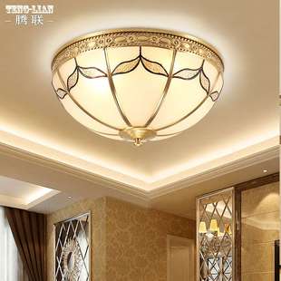 吸顶灯欧式简约客厅卧室吸顶灯美式复古大气酒店客房房间灯具